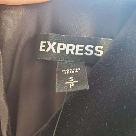 Express Velvet Bodice Polka Dot Tulle Midi Dress Black Party Formal Classic S - Picture 5 of 11